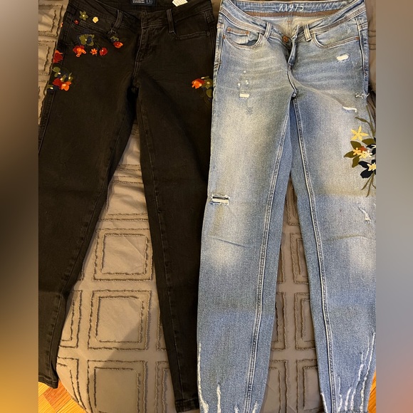 Zara Denim - ZARA Basic Z1975 Floral Embroidered Denim Bundle